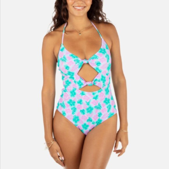 Hurley Lani Floral Cheeky Knot One Piece M (NWT!) - Picture 6 of 6